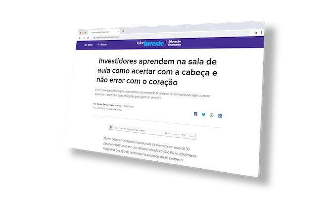 reportagem sobre o neurotrading no valor invest